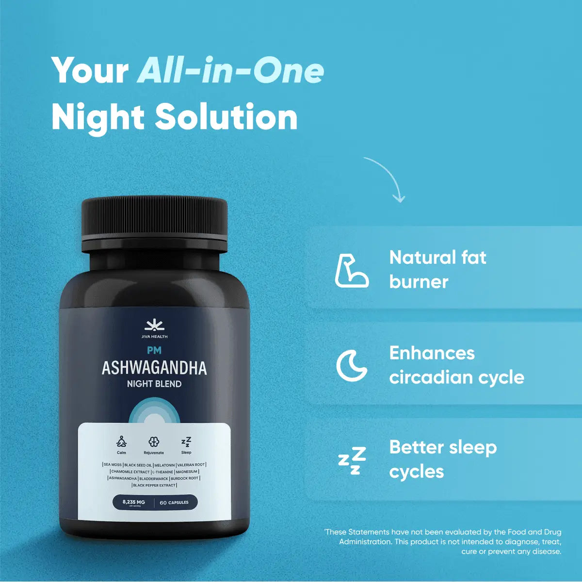 Ashwagandha PM - Night Blend - JIVA HEALTH