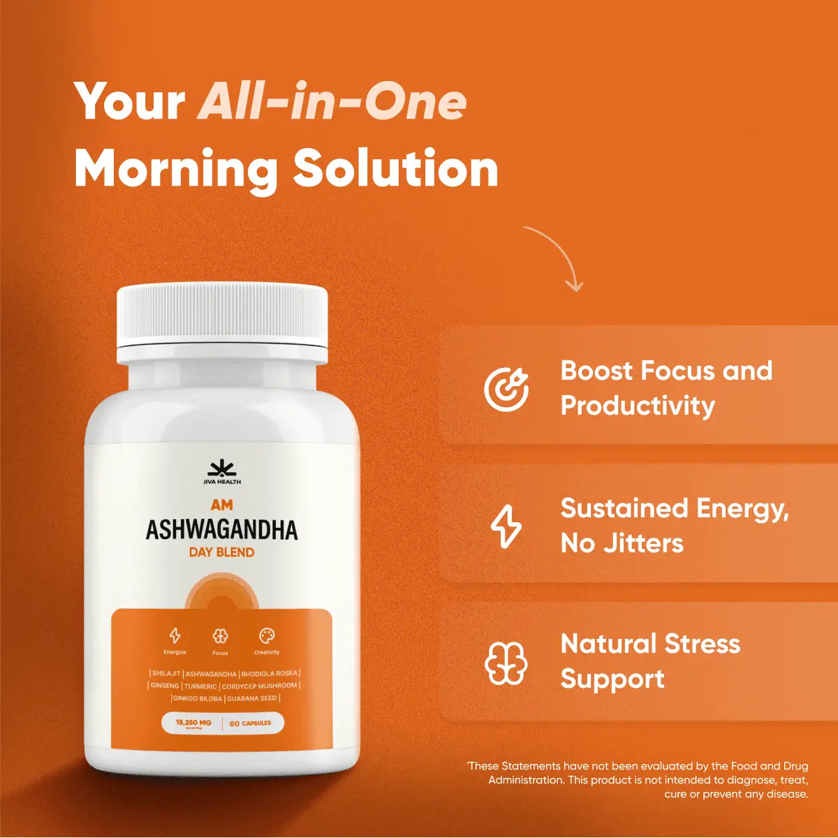 Ashwagandha AM - Day Blend - JIVA HEALTH